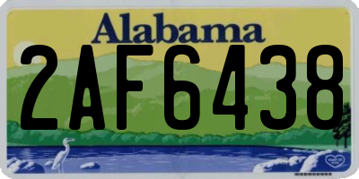 AL license plate 2AF6438