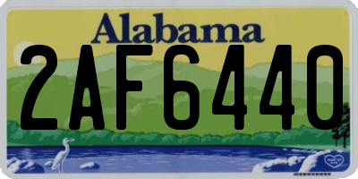 AL license plate 2AF6440