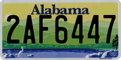AL license plate 2AF6447