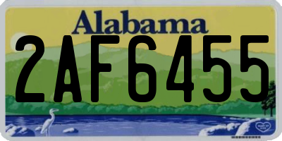AL license plate 2AF6455