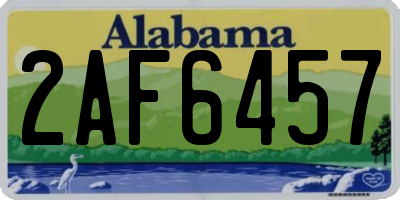 AL license plate 2AF6457