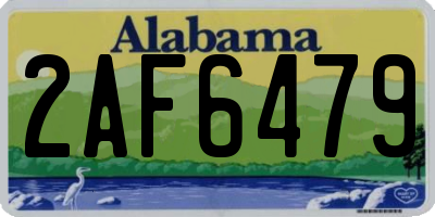 AL license plate 2AF6479