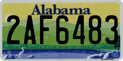 AL license plate 2AF6483