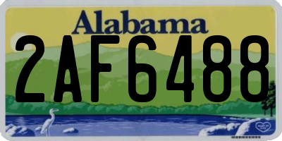 AL license plate 2AF6488