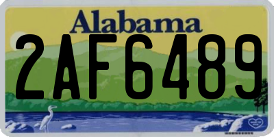 AL license plate 2AF6489