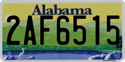 AL license plate 2AF6515