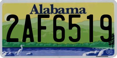 AL license plate 2AF6519