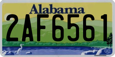 AL license plate 2AF6561