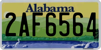 AL license plate 2AF6564