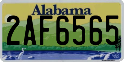 AL license plate 2AF6565