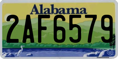 AL license plate 2AF6579