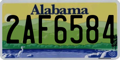 AL license plate 2AF6584