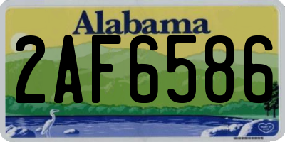 AL license plate 2AF6586
