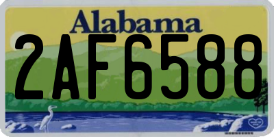 AL license plate 2AF6588