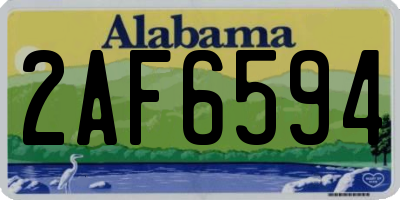 AL license plate 2AF6594