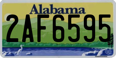 AL license plate 2AF6595