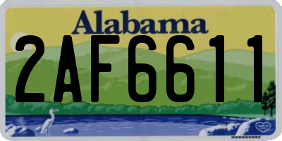 AL license plate 2AF6611