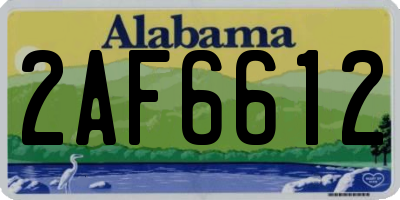 AL license plate 2AF6612