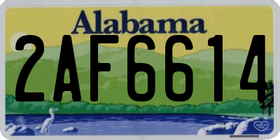 AL license plate 2AF6614
