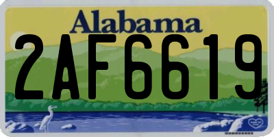 AL license plate 2AF6619