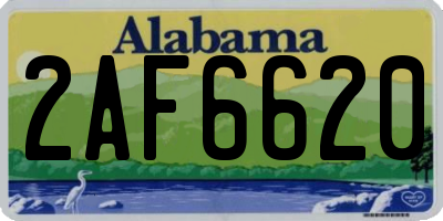 AL license plate 2AF6620