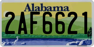 AL license plate 2AF6621