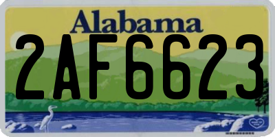 AL license plate 2AF6623