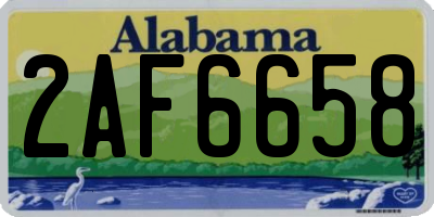 AL license plate 2AF6658
