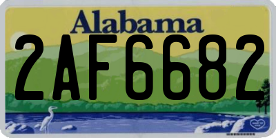 AL license plate 2AF6682