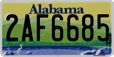 AL license plate 2AF6685