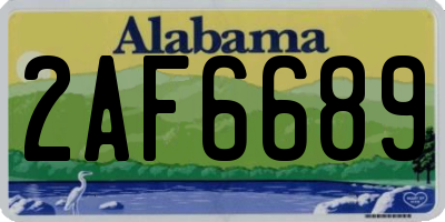 AL license plate 2AF6689