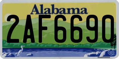 AL license plate 2AF6690