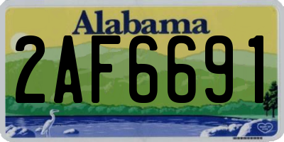 AL license plate 2AF6691