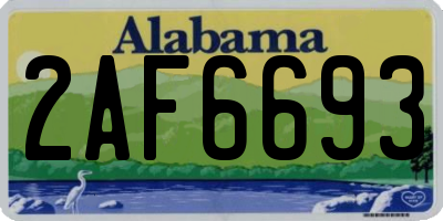 AL license plate 2AF6693