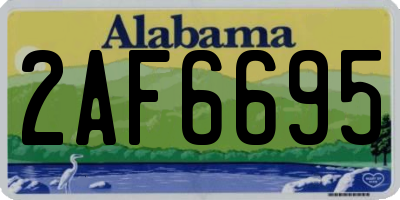 AL license plate 2AF6695