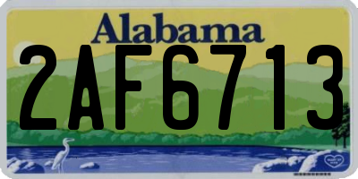 AL license plate 2AF6713