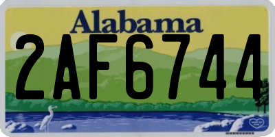 AL license plate 2AF6744