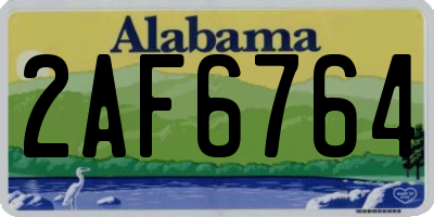 AL license plate 2AF6764