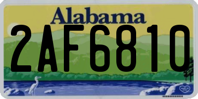 AL license plate 2AF6810