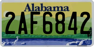 AL license plate 2AF6842