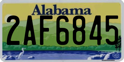 AL license plate 2AF6845