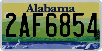 AL license plate 2AF6854