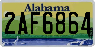 AL license plate 2AF6864