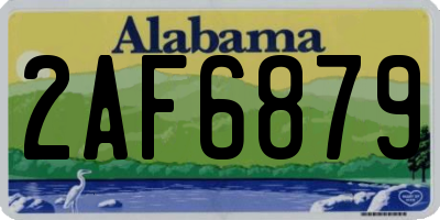 AL license plate 2AF6879