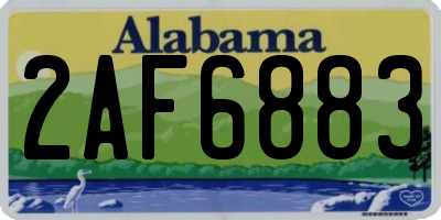 AL license plate 2AF6883