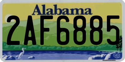 AL license plate 2AF6885