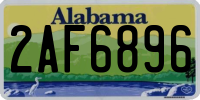 AL license plate 2AF6896