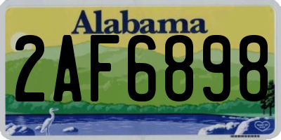 AL license plate 2AF6898