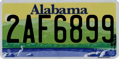 AL license plate 2AF6899