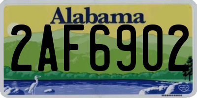 AL license plate 2AF6902